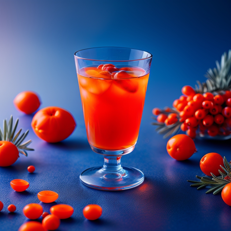 Витаминный коктейль с ягодами облепихи
