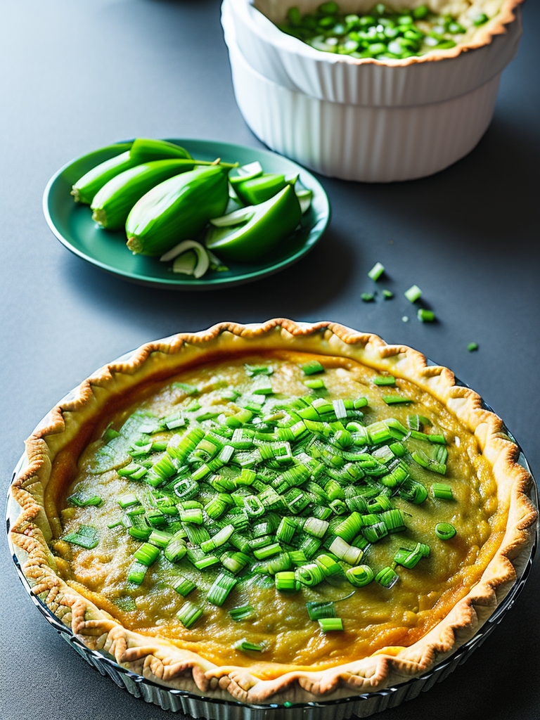 Пирог с зеленым луком