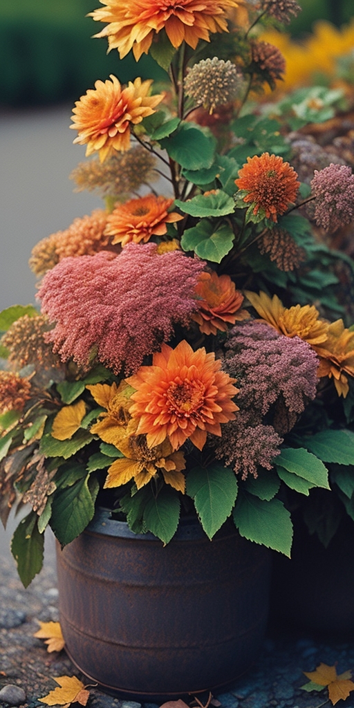 5 осенних композиций из цветов для выращивания в контейнерах
