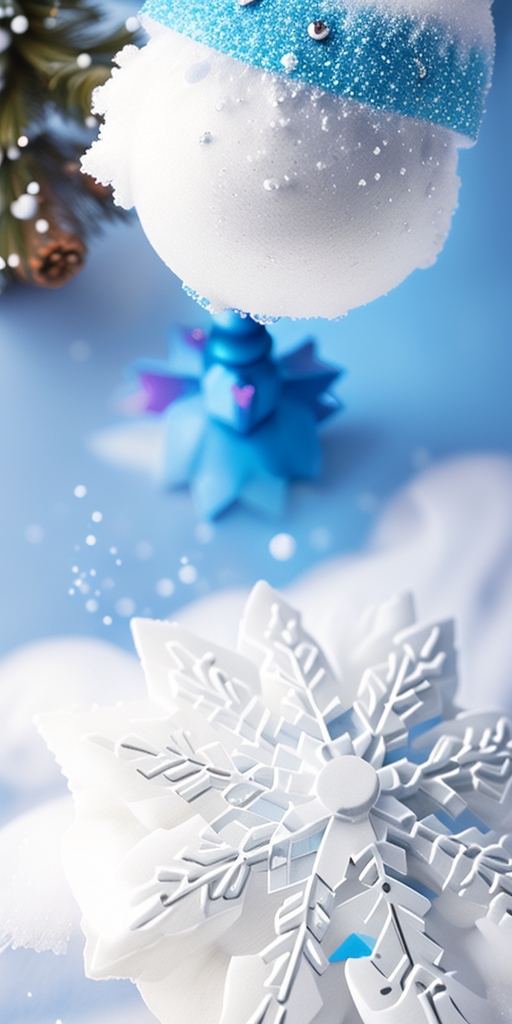 Снеговики и украшение со снежинками из фетра