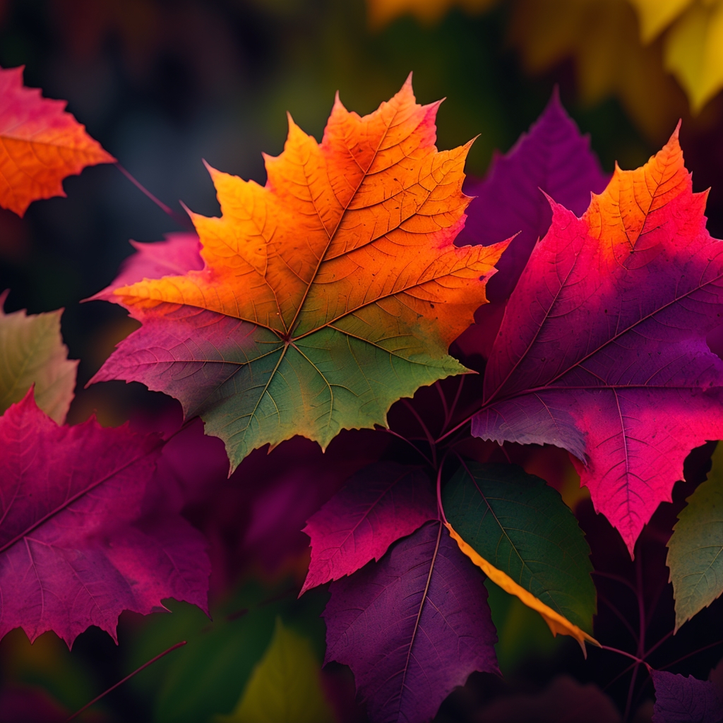 Пестрые листья, меняющие окраску