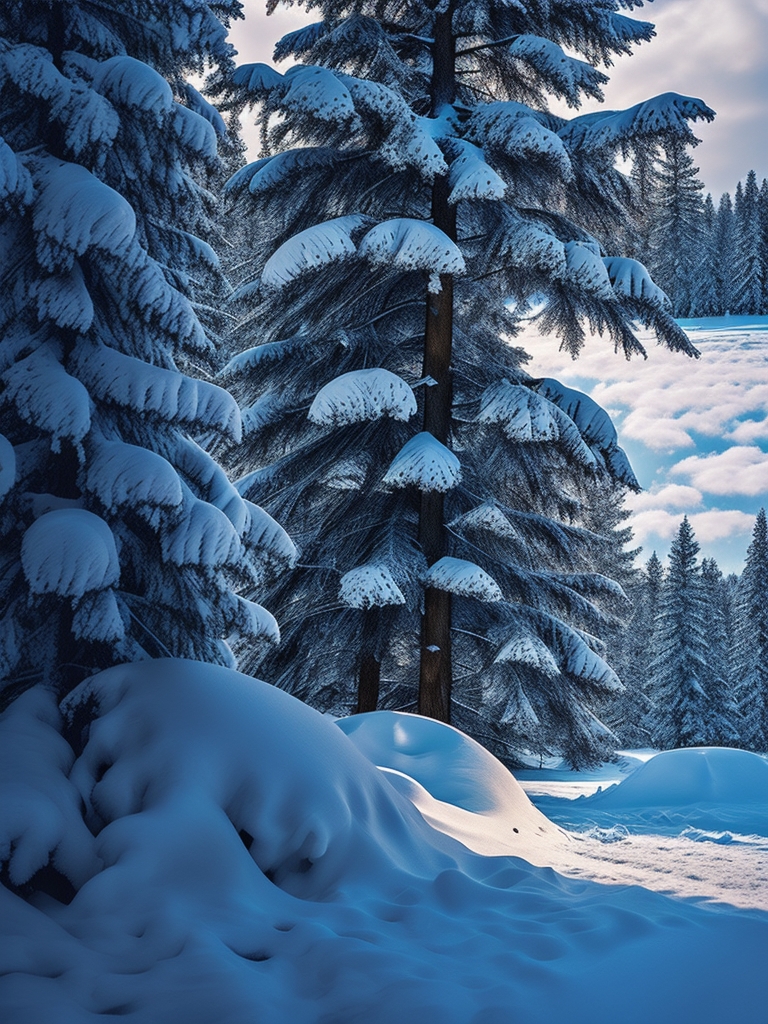 Стряхните снег с веток деревьев