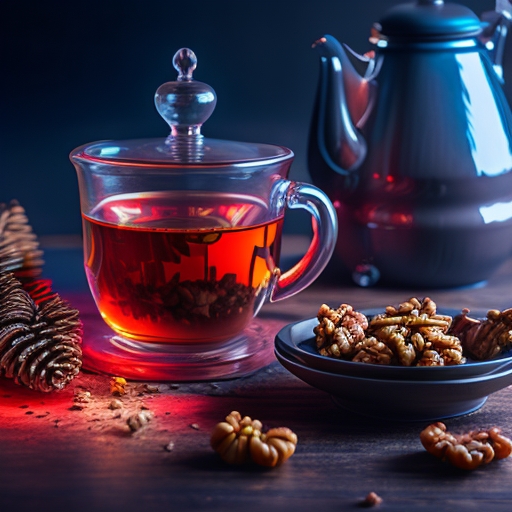 Листовой чай с шиповником и грецким орехом на зиму