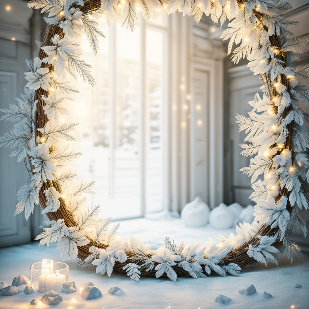 Венки, гирлянды и снежинки – пусть в комнате будет светло и красиво